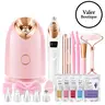 Pjordo-Facial Steamer Spa Kit with 7 Skin Care Tools, Blackhead Remover Tool facial care gift sets for women,Mother's Day's prefect gift