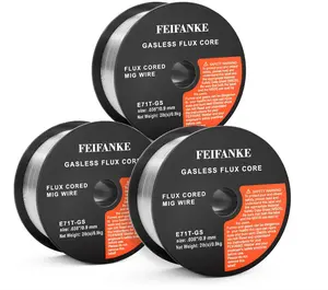 (3-pack)FEIFANKE Flux Core Wire .030''/.035'' Mild Steel Welding Wire, weld machine Accessories,E71T-GS Gasless MIG Wire /2 Pounds 3 Pack