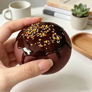 Chocolate Cream Daifuku Squishy PU Material Slow Rise Stress Relief Kawaii Fidget Sensory Squeeze TikTok Viral Desk Decor Gift Kids Adults Anxiety