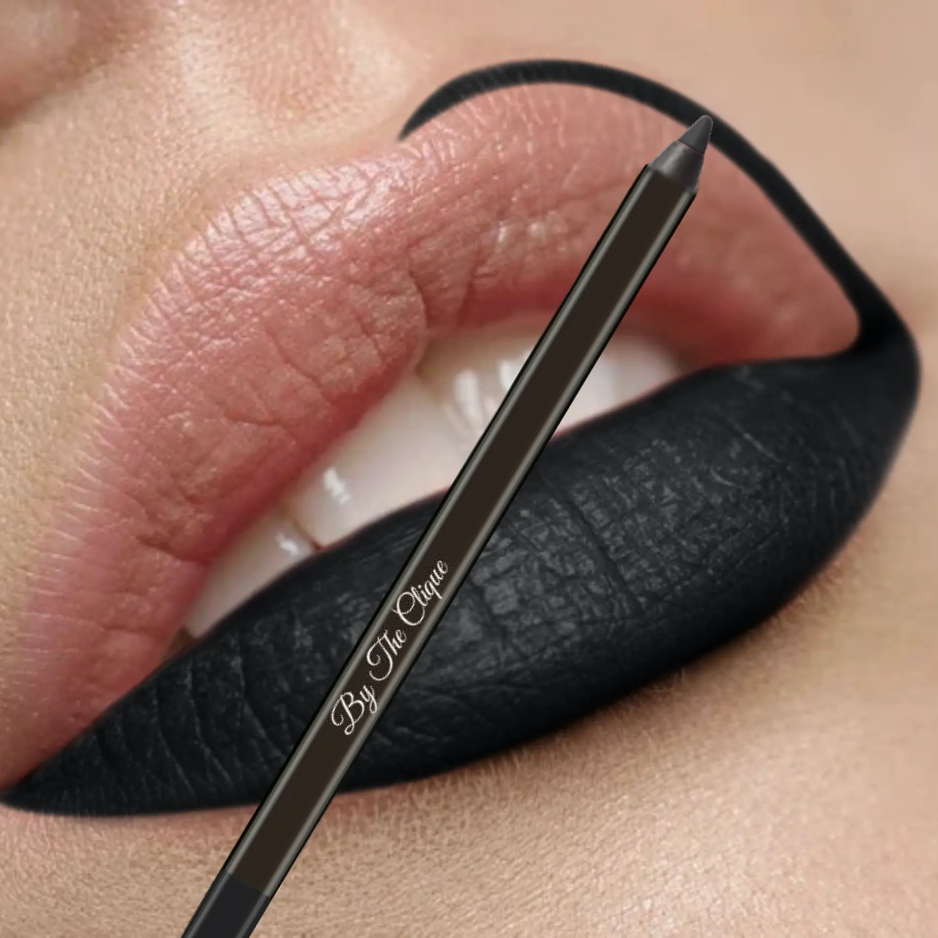 By The Clique Premium Long Lasting Black  Matte Lip Liner Pencil | Bella Noche | Vegan, Gluten Free, Cruelty Free Lipliner