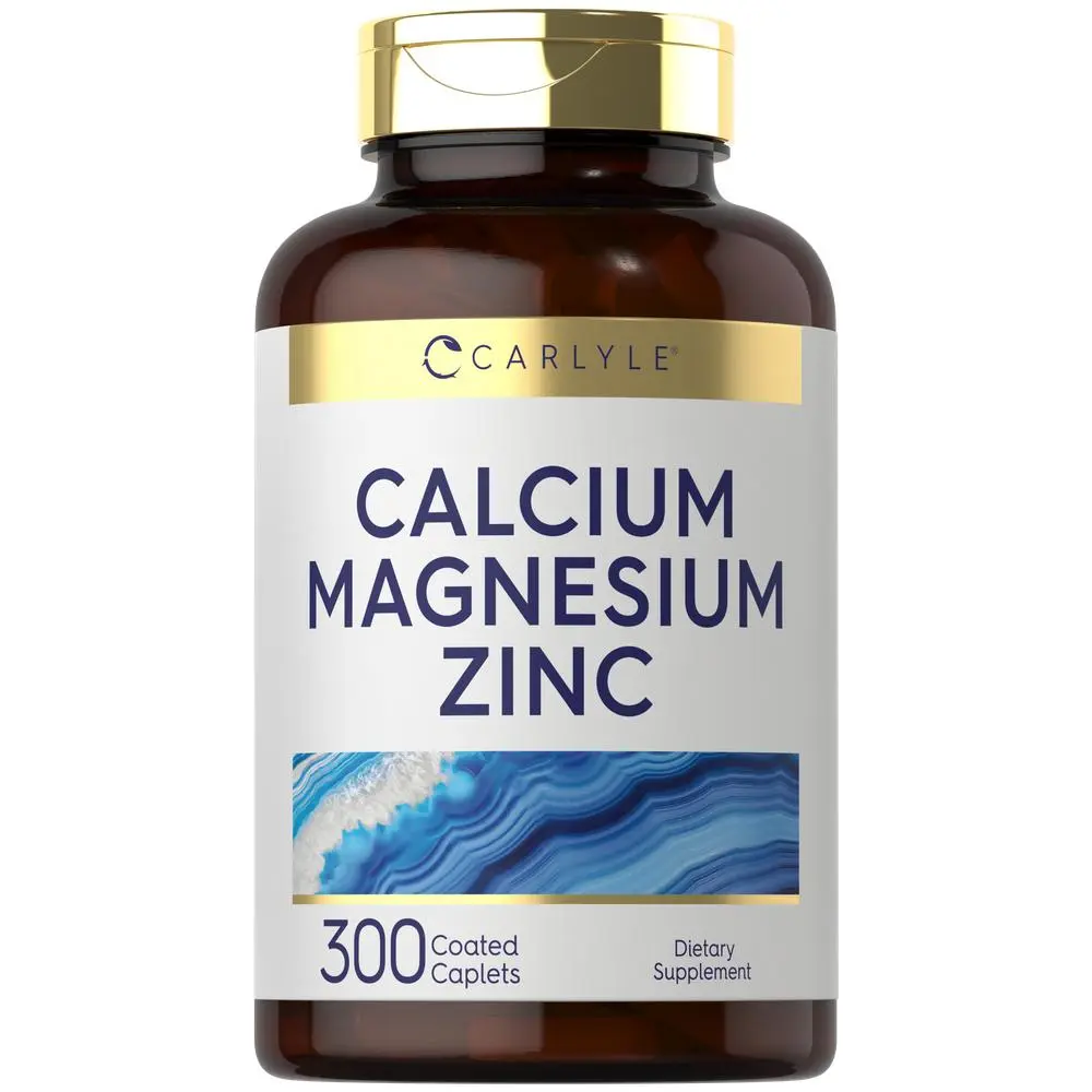 Carlyle Calcium Magnesium Zinc Supplement | 300 Caplets | Vegetarian, Non-GMO, and Gluten Free Carlyle Calcium Magnesium Zinc Supplement | 300 Caplets | Vegetarian, Non-GMO, and Gluten Free