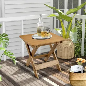 【Summer Vibes】Ovios Bistro Set Table with Waterproof Plastic Frame - Durable Recycled Plastic Poly, Weather Resistant, Foldable, Outdoor Furniture for Patio & Beach