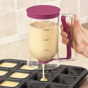 Handheld Cupcake Batter Separator and Dispenser - Mess-Free Funnel Measuring Cup Tool for Baking Bakeware Utensils Bake