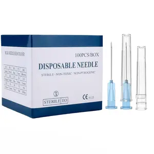 23 Gauge 1 Inch (25mm) Needle Individually Wrapped 100 PCS Luer Lock Needles Industrial Dispensing Accessories Disposable Industrial Accessories