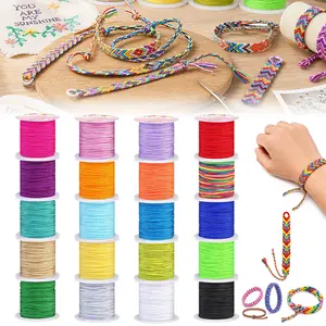 20 Rolls Nylon String for Bracelets, 20 Yards 0.8mm Chinese Knotting Cord Nylon Beading Thread for Braided Bracelets, Beading, Necklaces, Macrame Craft, Wind Chime, Jewelry Making - Home Improvement.