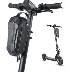 Scooter Storage Bags, Quick Release 2L Capacity Scooter Handlebar Bag for Carrying Charger Tools Repair Tools with Waterproof Hardshell, Compatible with Scooters And Bikes