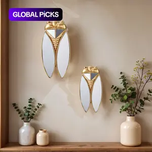 Resin Mirror Gold Beetle Home Decor Hanging Ornament, Unique Design for Insect Enthusiasts, Perfect for Wall Mounted Decor #GLOBAL PICKS