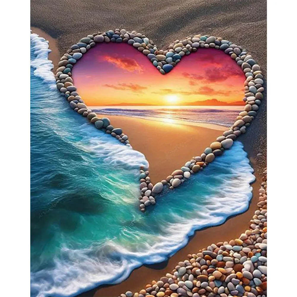Paint By Numbers Kit On Canvas DIY Oil Art Seaside Picture Home Decor40x50cm, Diy Painting, Beginners Painting Kit, Paint Brushes For Crafts