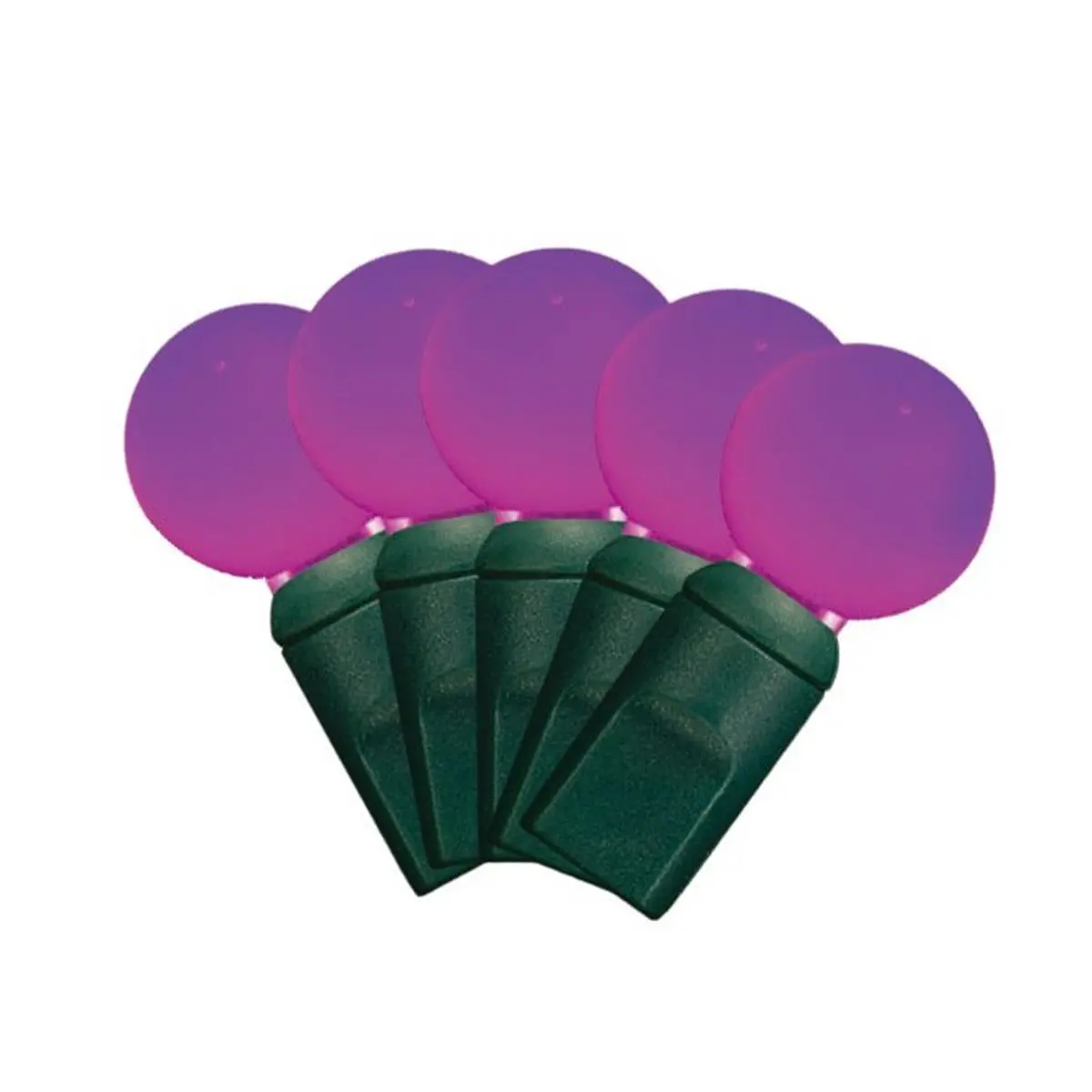 Kellogg Plastics 59307 0.75 in. Holiday & Christmas Indoor & Outdoor LED- Purple - Frosted Ball, 2.4 Amps, 25 Bulbs
