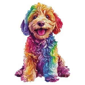 Colorful Cartoon Dog Wooden Puzzle, Creative Puzzle, Jigsaw Puzzles, High Difficulty Toy Puzzle, Adult Focus Training, Halloween Christmas Birthday Gift, Home Decor