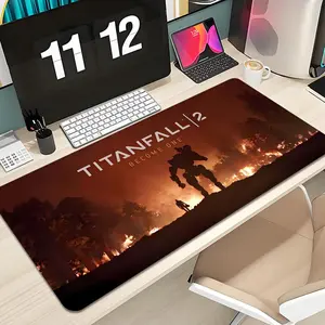 Titanfall 2 Mouse Pad Design XXL 1000×500mm 900×400mm 800×400mm 600x300mm Large Gaming Mouse Pad - Extended, Thick, Non-Slip Rubber Base Desk Mat with Precision Stitched Edges - Washable Large Desk Pad Mousepad