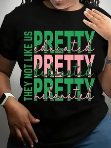 This T-Shirt with a Unique Design, Often Referred to As The Sorority T-Shirt, Showcases a Playful Pink And Green Pattern, Making It a Stylish Option for The Summer Season