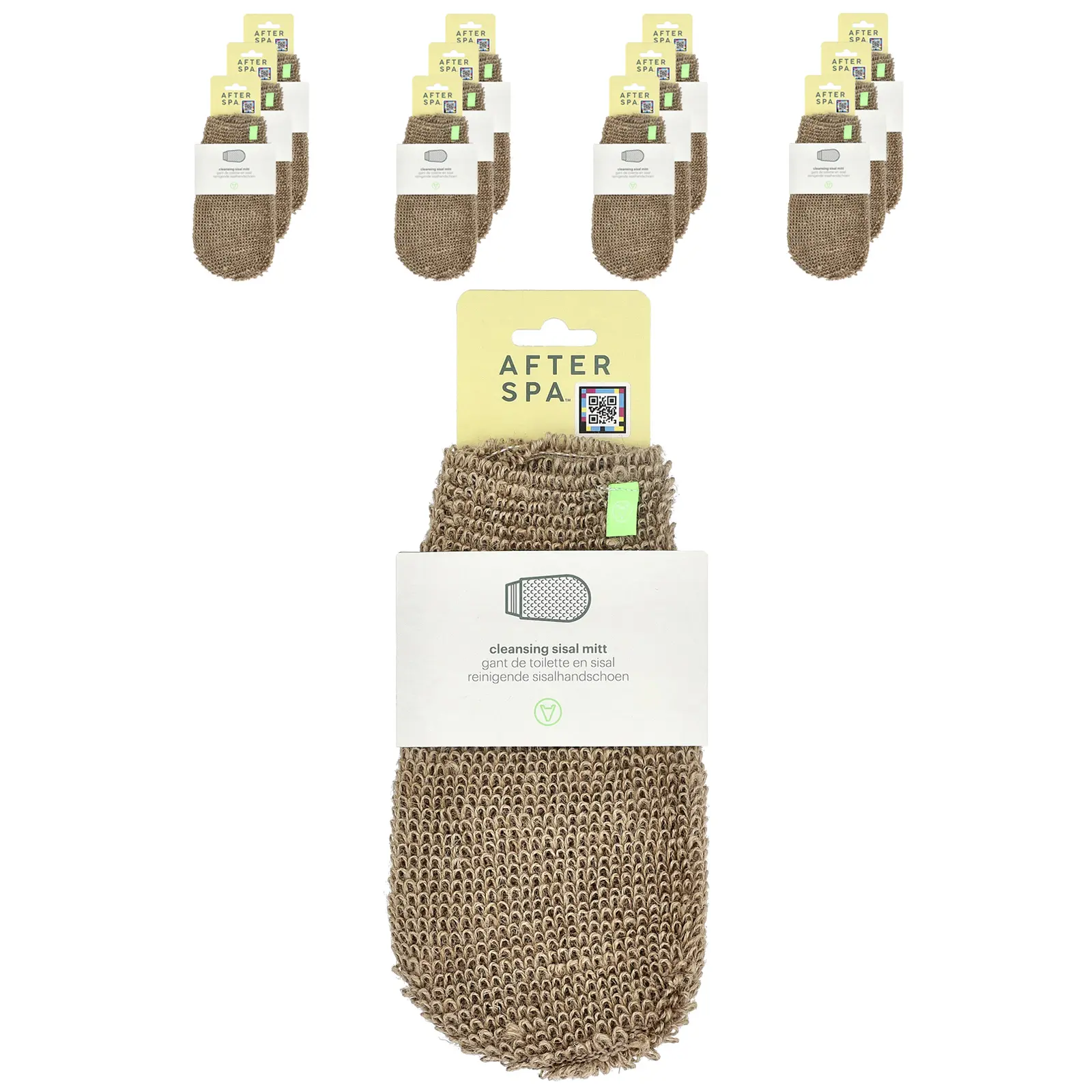 AfterSpa Cleansing Sisal Mitt, 12 Mitts