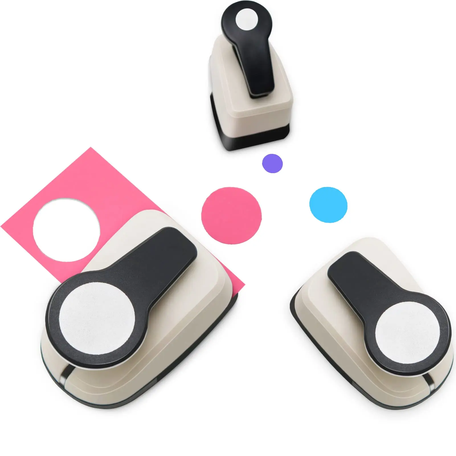 3pcs Round Paper Punch, Round Paper Cutter, Hole Maker, DIY for Scrapbooking Craft, Smooth Hole Puncher 3pcs Round Paper Punch, Round Paper Cutter, Hole Maker, DIY for Scrapbooking Craft, Smooth Hole Puncher