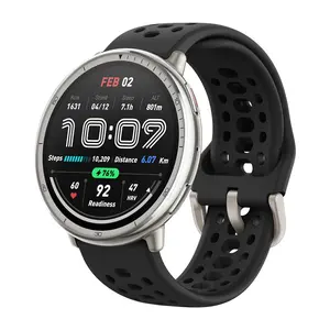 Amazfit Active 2 Sport Smart Watch Fitness Tracker for Android and iPhone, 44mm, 10 Day Battery, Water Resistant, GPS Maps, Sleep Monitor, 160+ Workout Modes, 400 Face Styles, Silicone Strap, Free App, Round