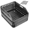 CyclingDeal Foldable Rear Bike Basket - Patented Design Easy to Install Bicycle Basket with 34L Large Capacity - Premium Quality Basket for Bike Durable Resistant to Heat & Corrosion