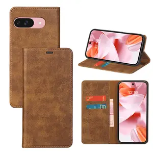 Flip leather phone case suitable for proxl9A, flip card slot proxl10 phone leather case, Google pixel9 phone case with magnetic attachment