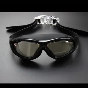 Electroplated Diving Swimming Goggles for Men Women Large Frame Multicolor Waterproof HD Swim Glasses Grade Anti Fog UV Protection Comfort Fit Wide Vision