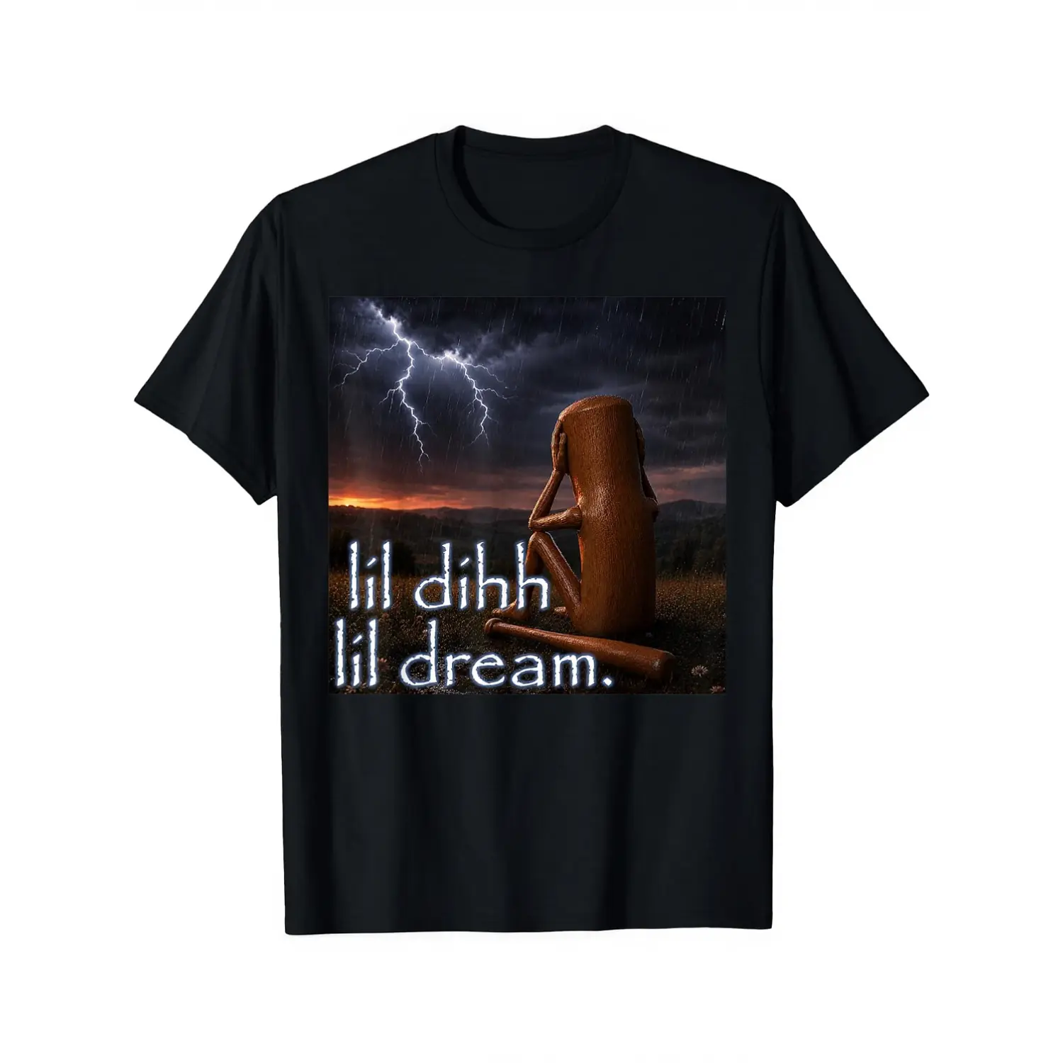 100% Cotton Tung Tung Sahur Lil dih Lil Dream Funny Brainrot Meme T-Shirt Unisex Clothing Streetwear