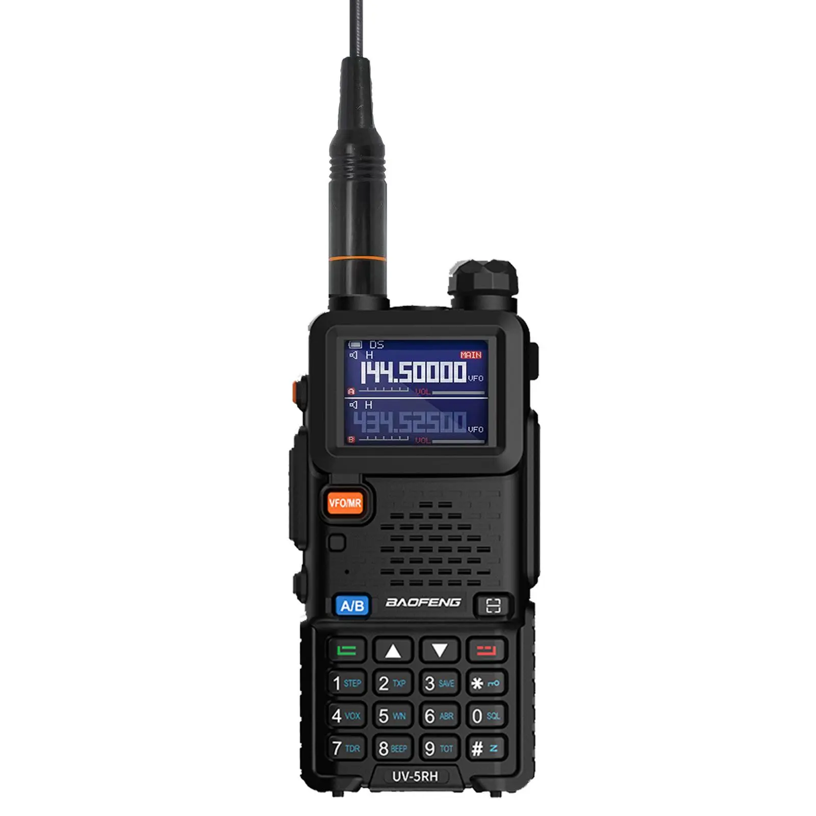 Baofeng Radio 5RH Handheld Walkie Talkie, Long-Range Two-Way Radio with NOAA Weather Receiver, Rechargeable, Durable, Copy-Frequency Function with 999 CH