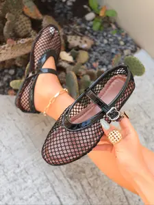 Women's New Spring Autumn French Style Classics Flat Shoes, Sweet Floral Breathable Mary Jane Flats, Valentine's Day Gift, Girls Dance Shoes