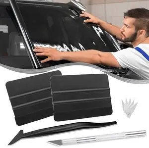 4 PCS Car Window Tint Tools Kit, Wallpaper Smoothing Tool Kit,Wallpaper Tools for Peel and Stick on Contact Paper Hanging Vinyl Backsplash Window Film