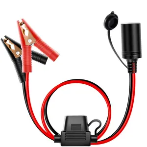 Nilight 10026W Cord Plug Socket Clamp 4.9FT / 1.5m 16 AWG Clip-On and Female Cigarette Lighter Adapter Car Battery ExtensionCable with 15A Fuse #SummerVibes tiktokshopspringglowup Car Lighting Accessories Car Power Inverter