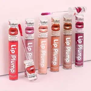 Absolute Lip Plump Volume Tinted Plumpy Lip Gloss - Hot Pepper, Taro, Brown Sugar, Salted Caramel, Sangria - Enhance Your Lips with Rich Color & Plumping Effect