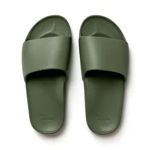Archies Arch Support Slides – Olive - Orthotic Recovery Sandals for Plantar Fasciitis Relief, Foot Pain & Heel Pain – Lightweight, Cushioned, Shock-Absorbing Slides for Walking, Standing, and All-Day Comfort