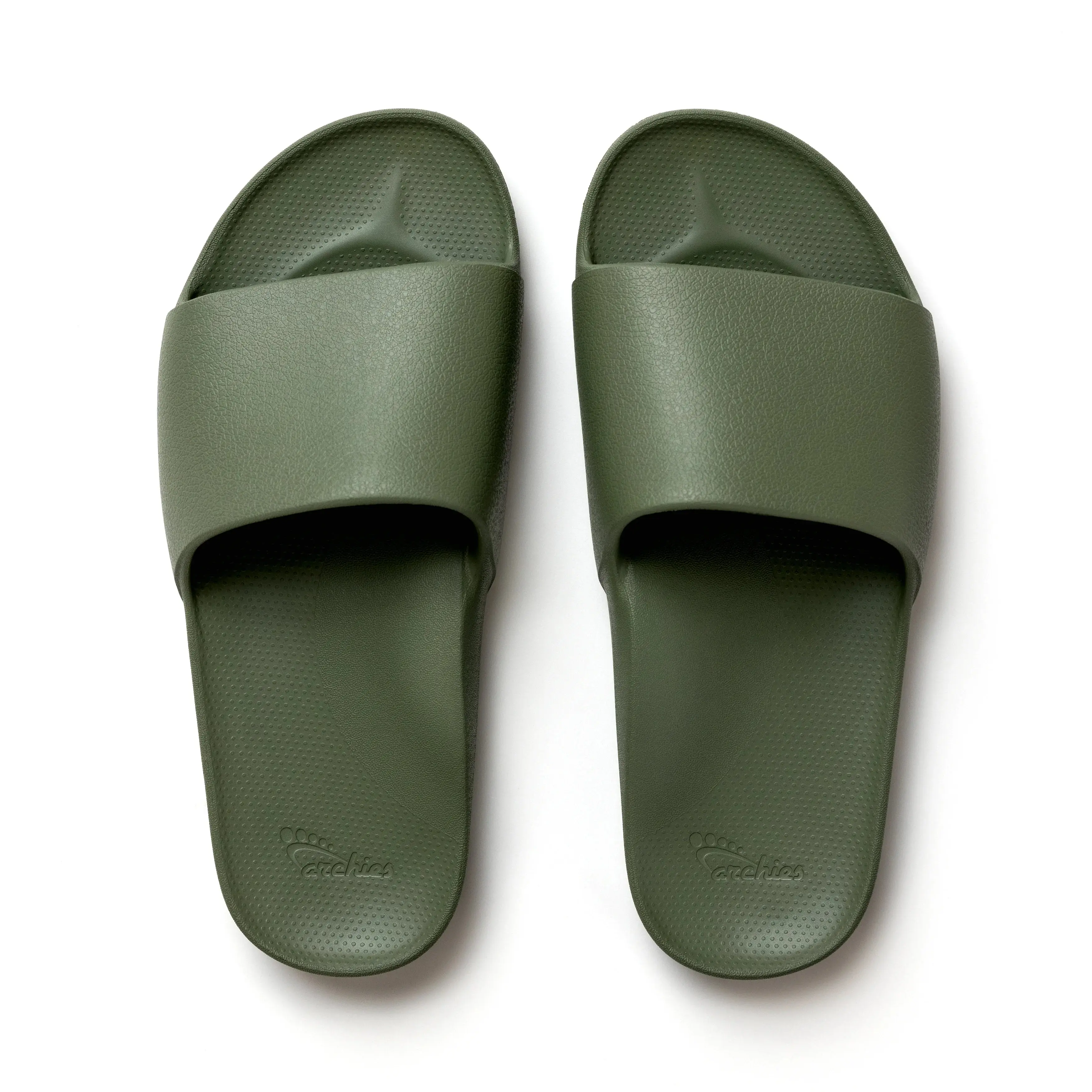 ARCHIES | Olive Arch Support Slides – Orthotic Recovery Sandals for Plantar Fasciitis Relief, Foot Pain & Heel Pain – Lightweight, Cushioned, Shock-Absorbing Slides for Walking, Standing, and All-Day Comfort