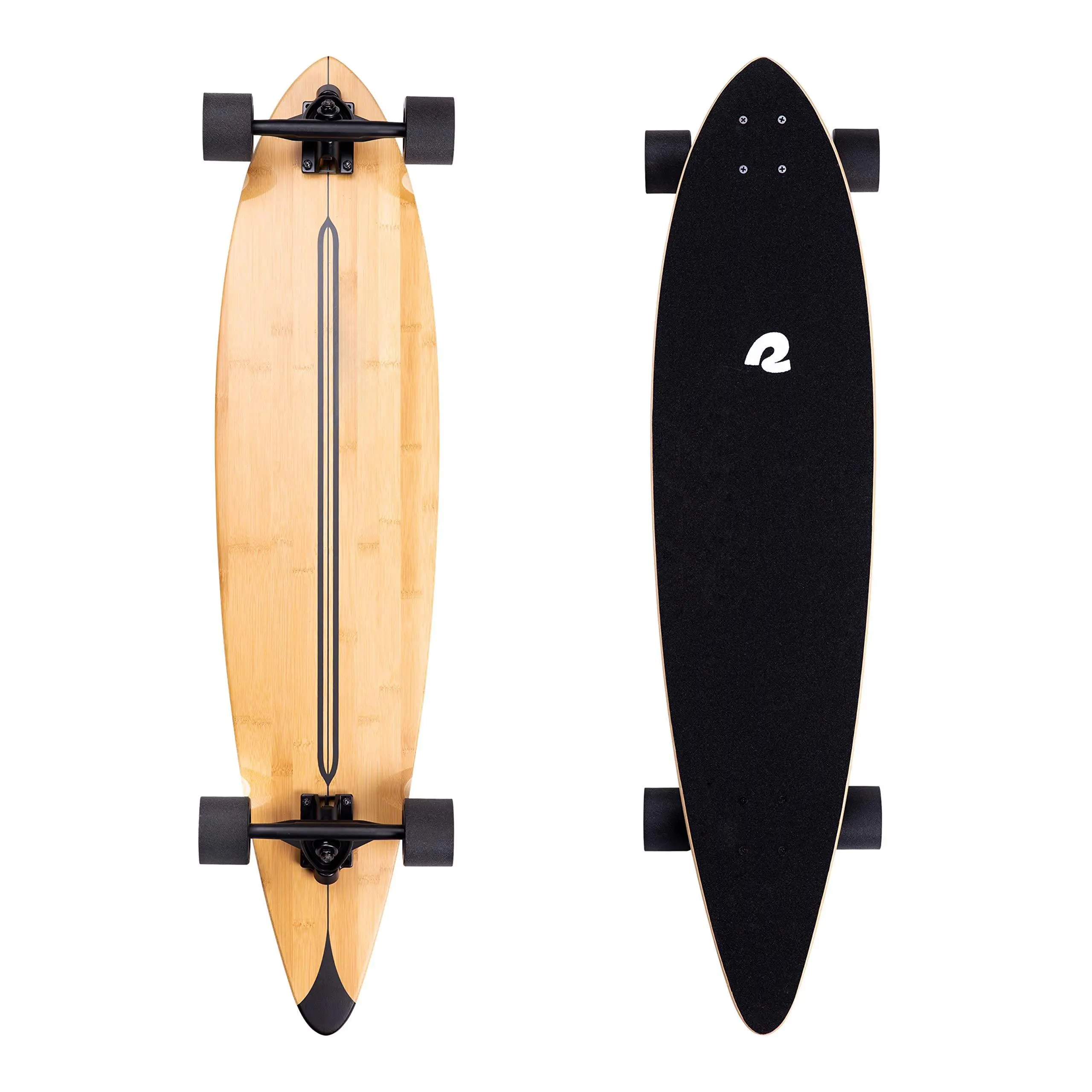 Zed Cruiser & Pintail Longboard Skateboard Complete - Canadian Maple Wood W/reverse Kingpin For Commuting  Carving Downhill Riding