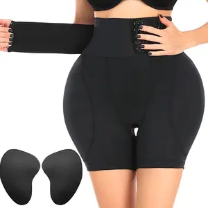 Hip Lifting Shapewear for Women Hip Dip Pads Butt Lifter Body Shaper Sponge Padded Underwear with Tummy Control Waist Belt High Waist Tummy Control Shorts Under Dress