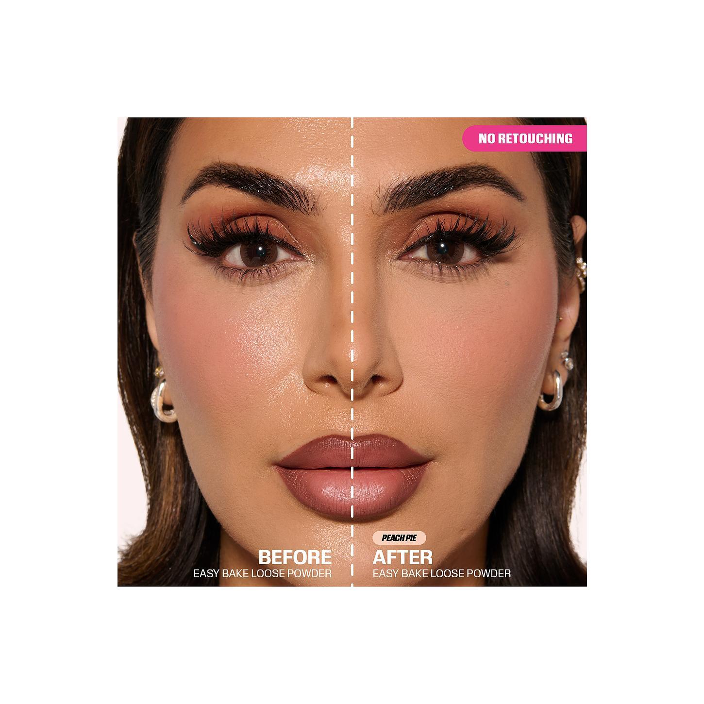 Huda Beauty Mini Easy Bake Loose Powder in Peach Pie