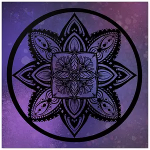 Plum Sanctuary Mandala - Pack of 10 Greeting Cards