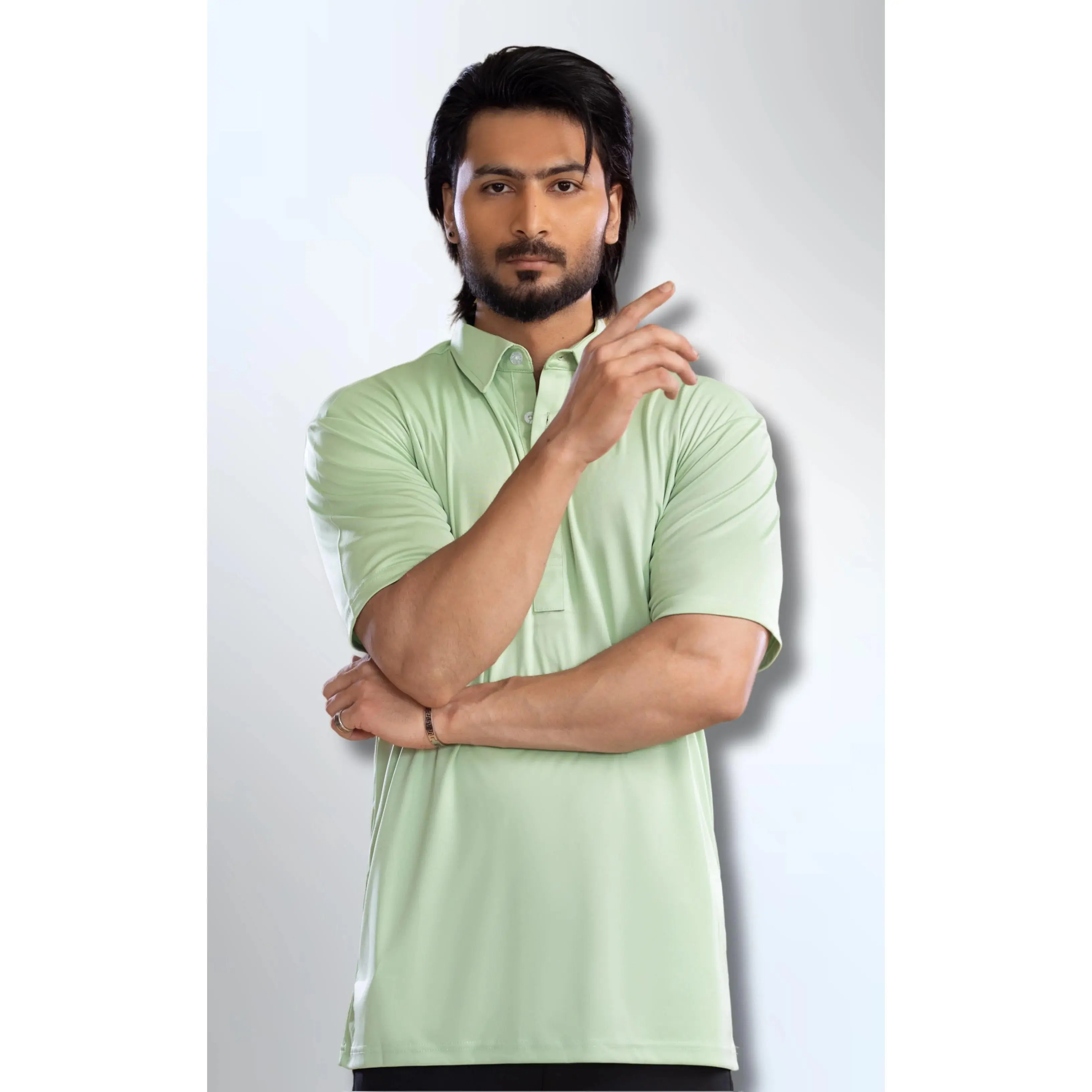 The Dressy Polo Oxford Spread Collar Light Green