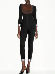 Women's Sauna Suit Workout Set, Long Sleeve Jumpsuit, Full Body Corset Sweatsuit, Sweat-Enhancing Waist Trainer, All Seasons, Tummy Control Jumpsuit