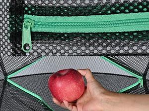 Yesker 6 Layer Herb Drying Rack Hanging Mesh Net Foldable Plant Drying Racks 24" Diameter with Green Zipper & Hook Dryer Hanging Rack for Herbs Seed Bud Fruit Clothes Grow Tent Closets Garden Outdoor