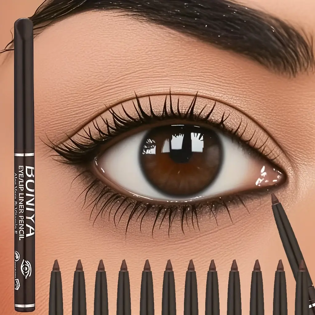 12pcs Eyeliner Pencil Set, Waterproof Sweatproof Smudge Proof, Easy Twist Up, Long Lasting Smooth Application, Perfect Eye Makeup, Eye Makeup Products