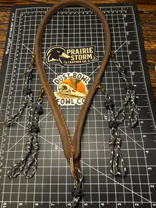 Leather x paracord hybrid lanyard - Olive Camo