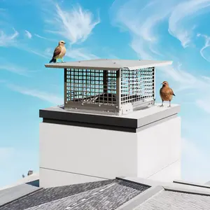 YITAHOME Chimney Cap, Chimney Cover for Outside, 304 Stainless Steel Fireplace Chimney Caps with Adjustable Metal Strips, Screws & Gloves ladder  machine