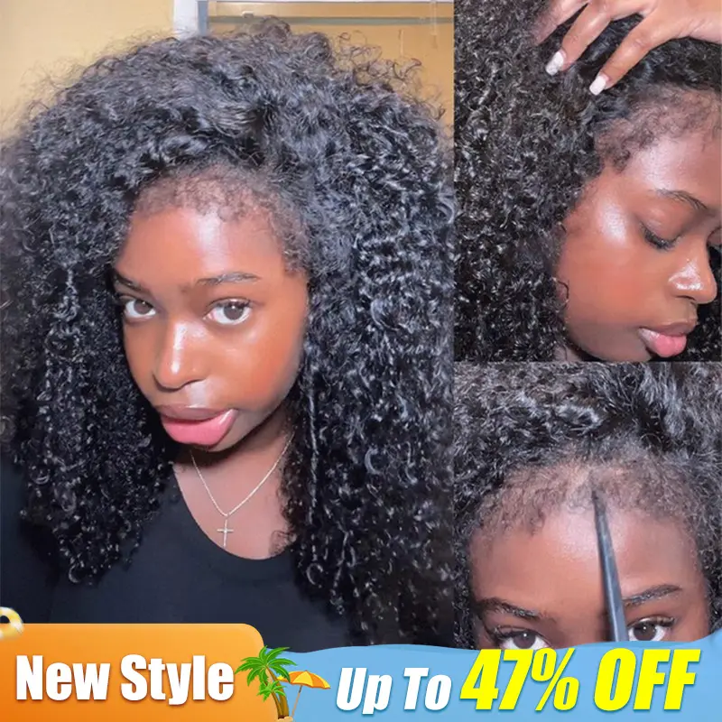 【New In】ISEE HAIR Curly Edges Wear Go 9x6 M-Cap Pre-Cut Lace Front Glueless Human Hair Wig Super Natural Hairline Big Volume Curly Human Hair Pre-Bleached Wig #SoHoChic #TikTokShopBackToSchool