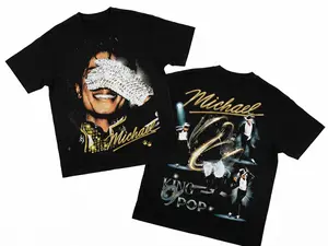 Retro Graphic Michael Jackson King of Pop Tee, 100 cotton Fashion Oversized Streetwear