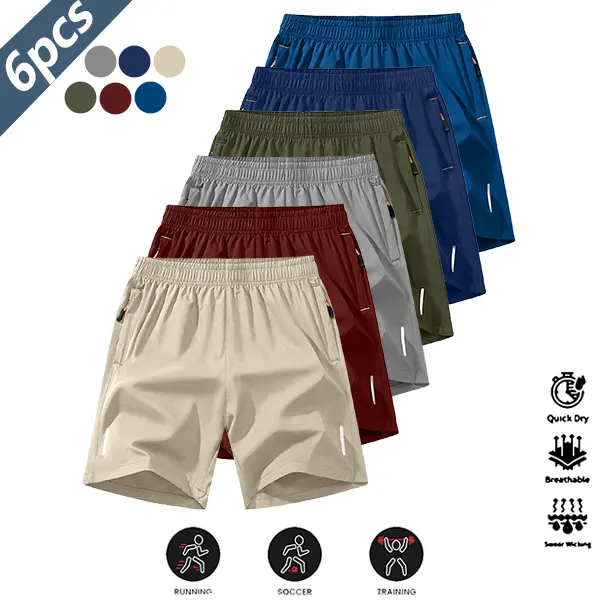 Khaki + burgundy + light gray + green + dark blue 