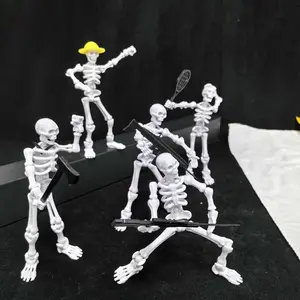 Skeleton Doll Figurine Toy, Articulating Figurines, Statue, Multi-Jointed Moveable Design, Perfect for DIY Crafting Projects, Unique Halloween Decor