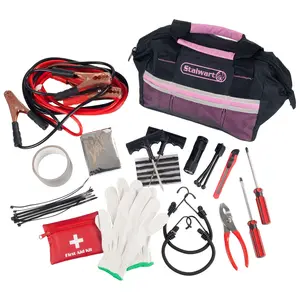 Stalwart Roadside Emergency Car Kit 55-Piece Accessories Set