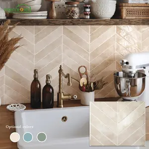 Self-Adhesive Wall Tile Sticker, 11.4" x 9" 3D Peel-and-Stick Tile Backsplash for Kitchen and Bathroom, Waterproof & Oil-Proof Wall Tiles