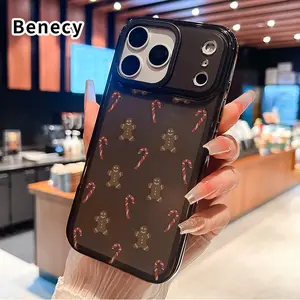 Case for iPhone 17 16 Pro Max 15 Plus 14 13 12 11 Air Gingerbread Candy Non-Yellowing Shockproof Clear slim Protective Softcase