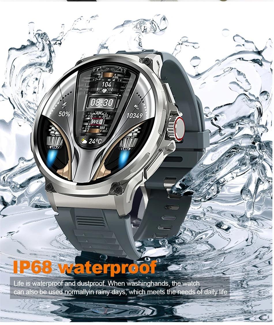 2026 IP68 Waterproof Smart Watch for Men - 1.85" Display, 710mAh Battery, GPS + Bluetooth Call, Heart Rate Monitor Watch