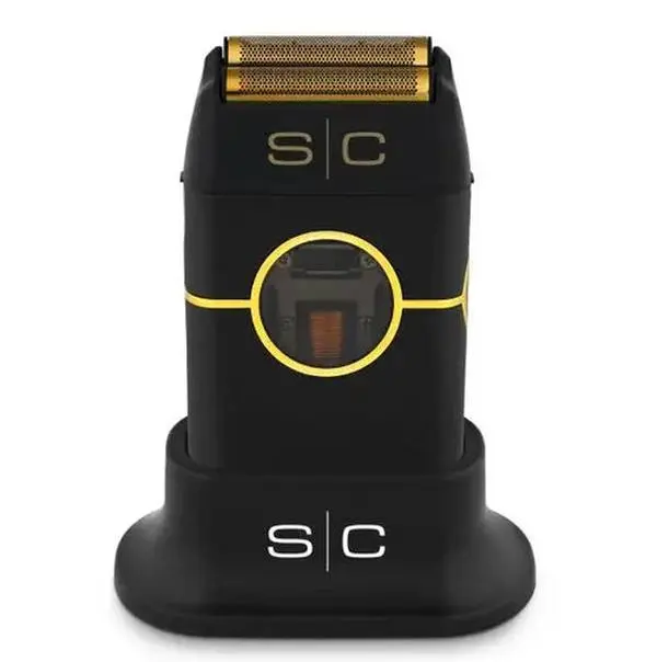 StyleCraft Instinct Metal Double Foil Shaver SC807 w/ IN2 Vector Motor & Intuitive Torque Control Cordless Gold Titanium Foil Lithium-Ion Battery