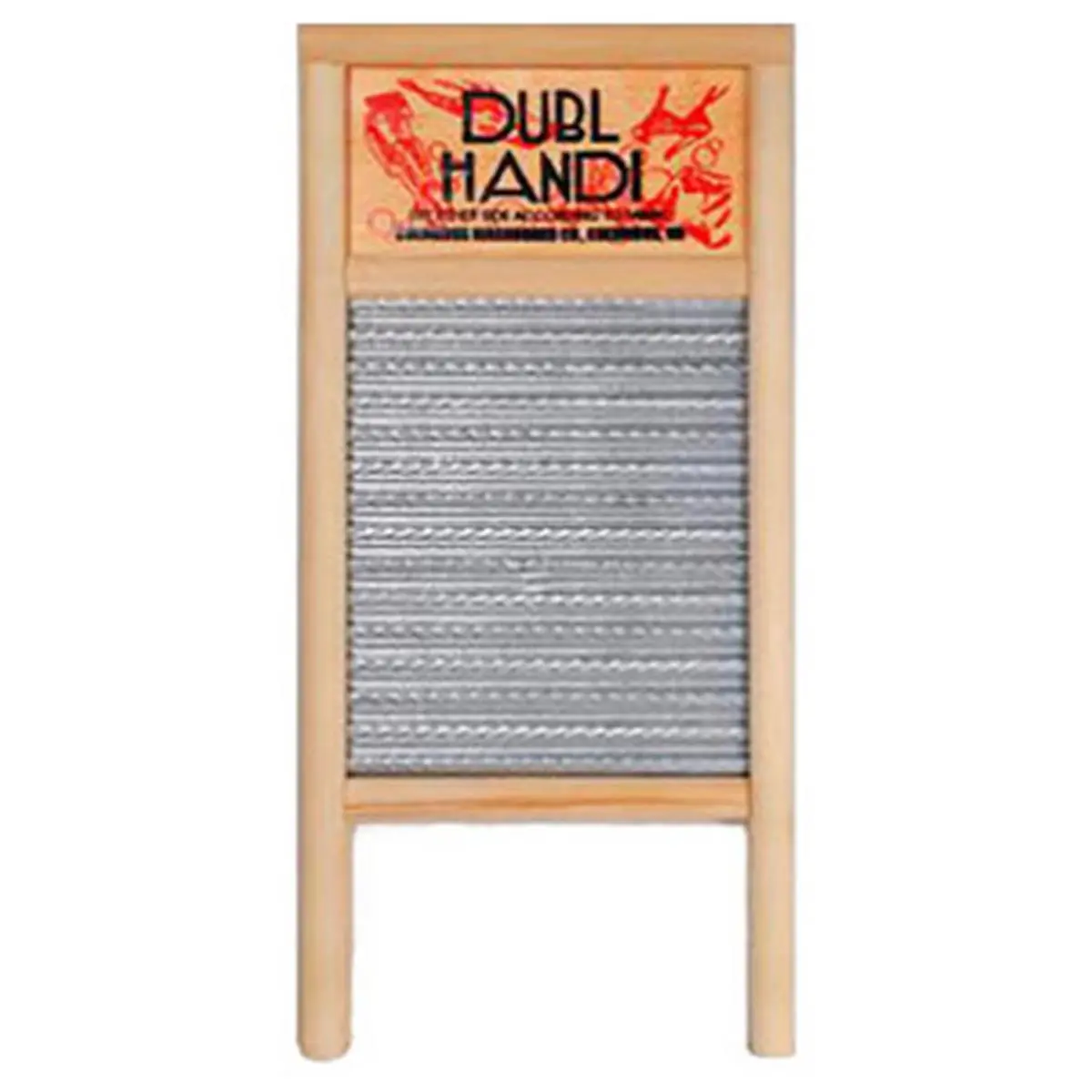 212 MAIN Columbus Washboard Co 2133 Dubi Handi Washboard - 7x8.5 in Wood-Metal Household Appliance Accessory, Home Goods Accessory for Hand Laundry, Laundry Room Use with Lock Corners, Accessories
